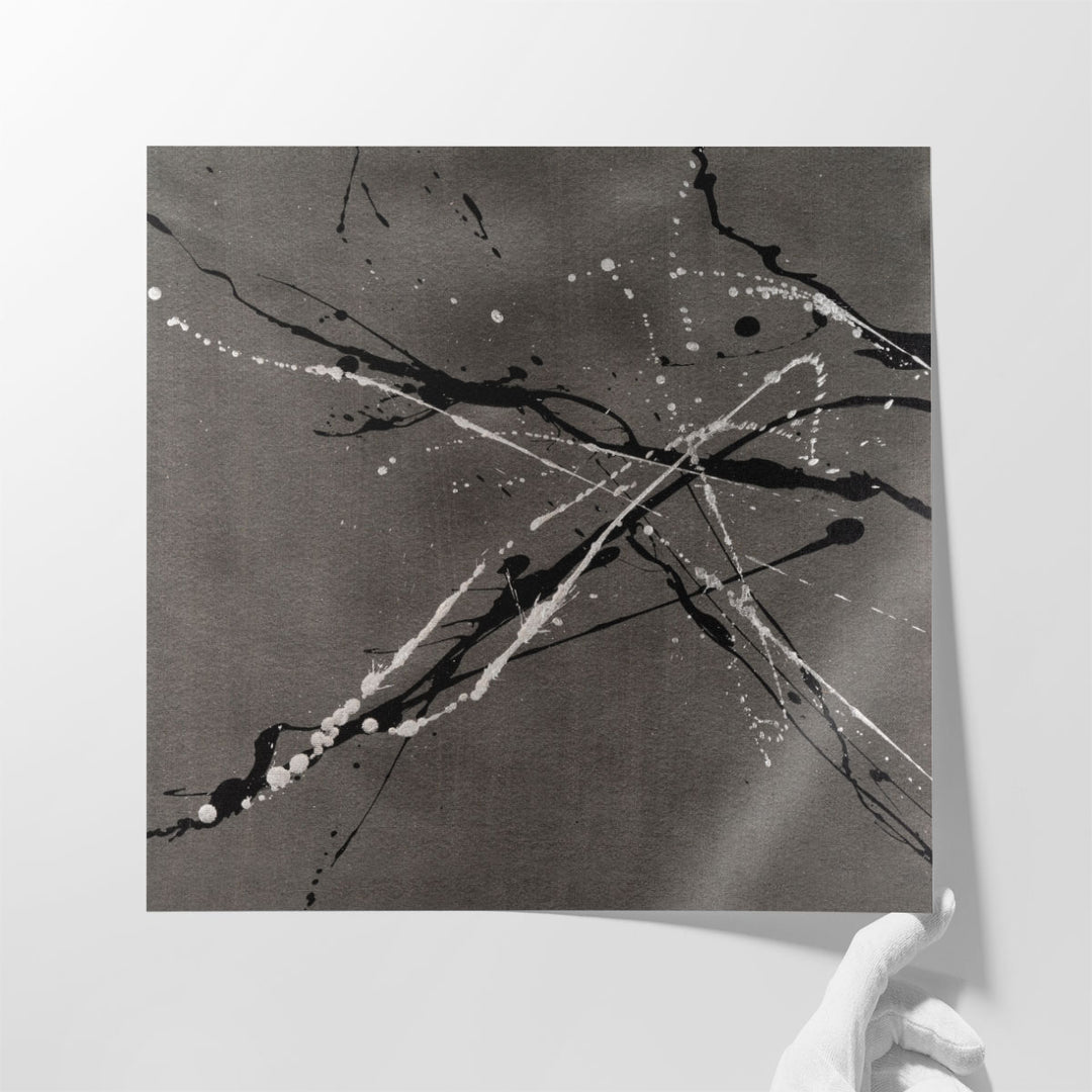 Hallway wall decor with abstract black and white
