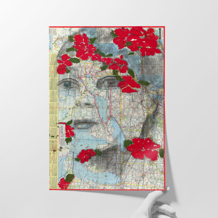 32×48 Map Wall Decor for Hallway focal print