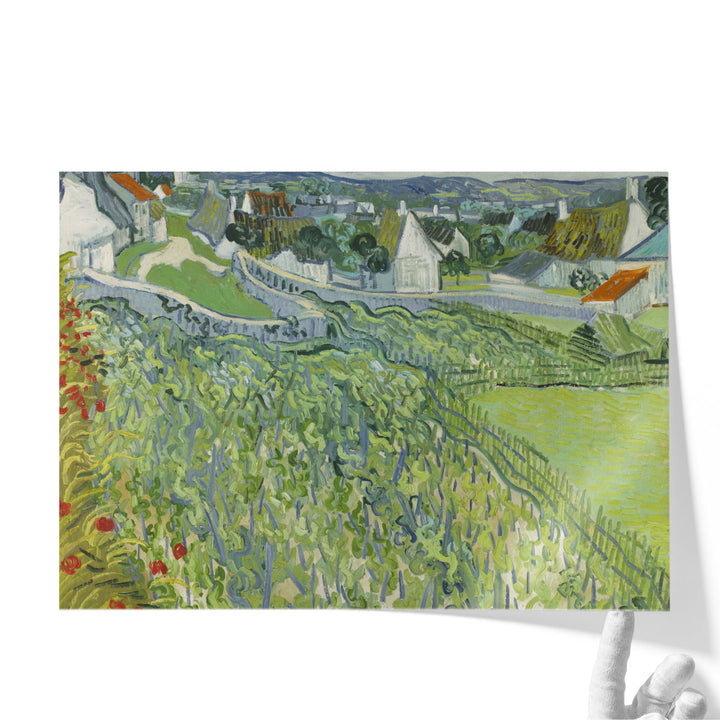 Large farmhouse art with scenic vineyard view