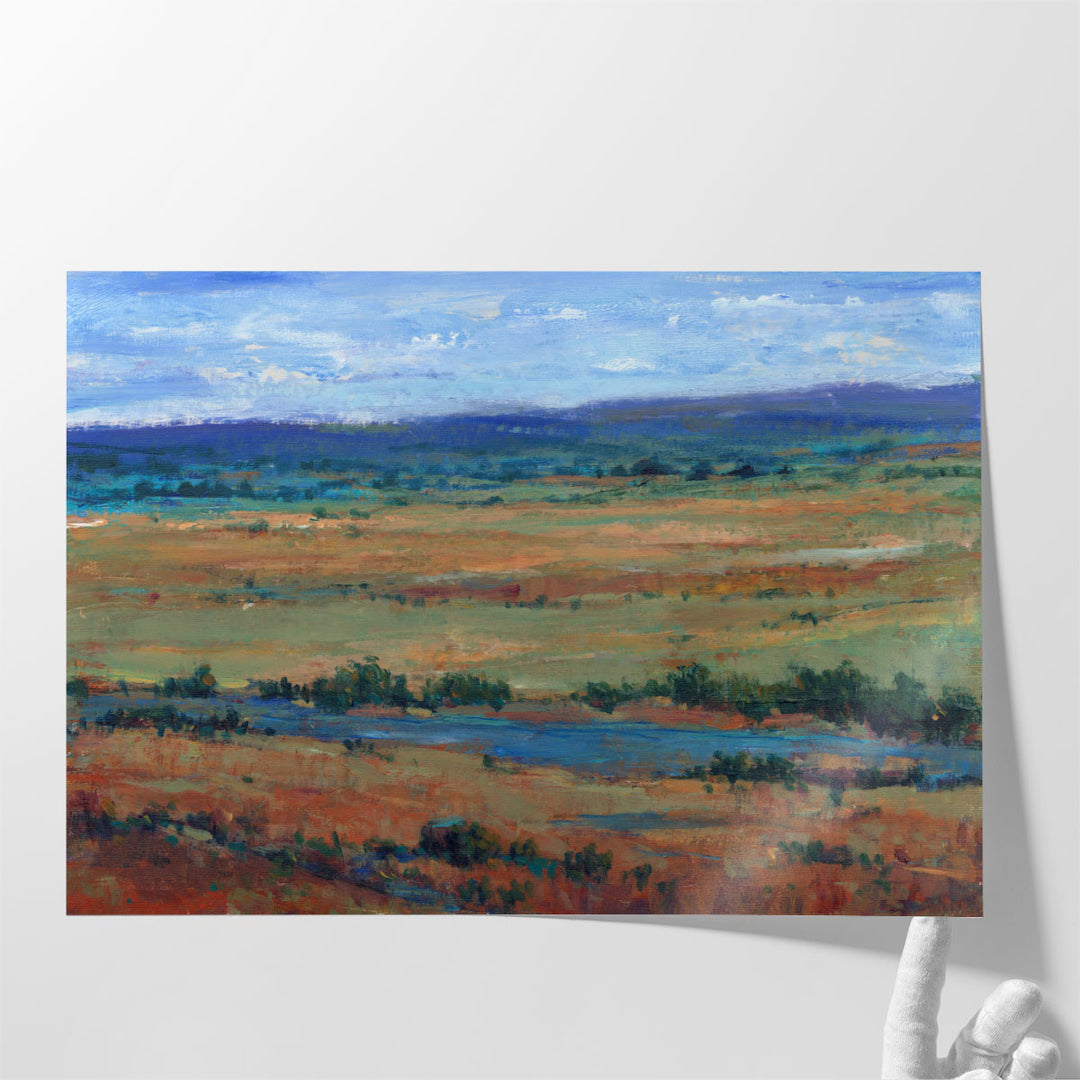 Farmhouse wall art for living room with meadow view