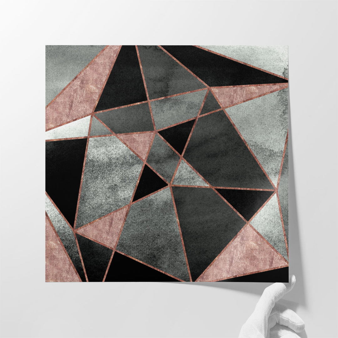 Hallway prints featuring modern abstract forms