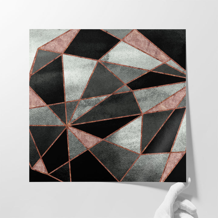 Bedroom wall decor in modern abstract style