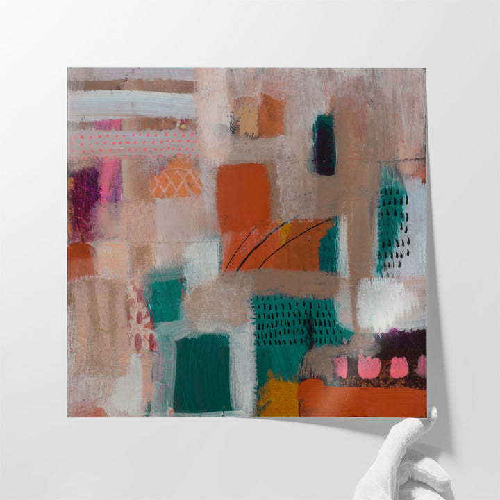 Extra Large Wall Art For Hallway – oversized colorful square canvas