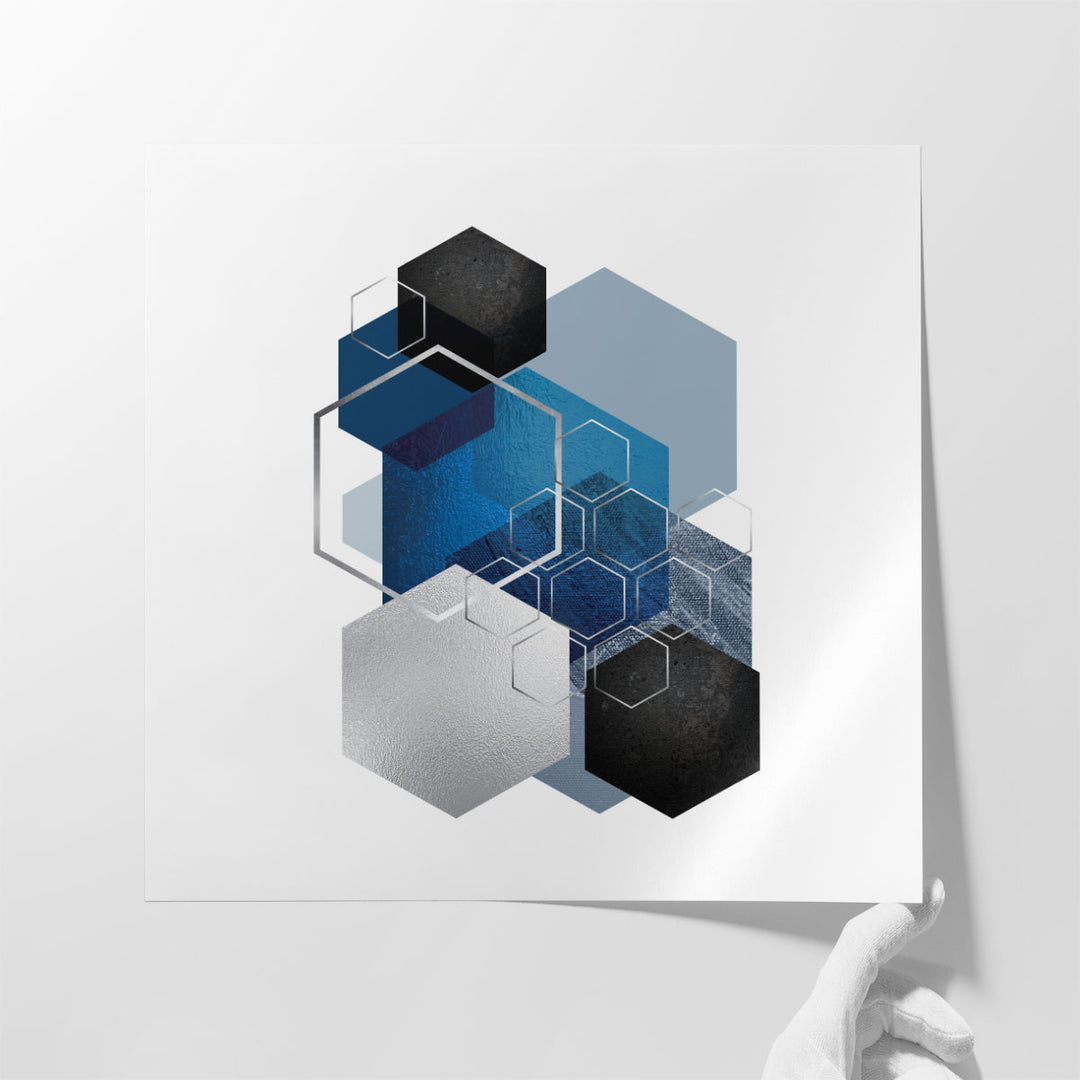 Geo Blue 3 - Canvas Print Wall Art