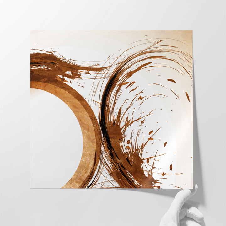 Hallway prints featuring neutral abstract art