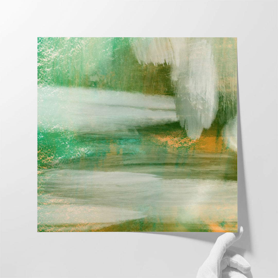 Abstract painting for living room in calming hues