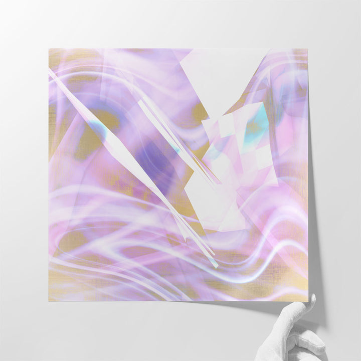 Bedroom artwork with geometric abstract design