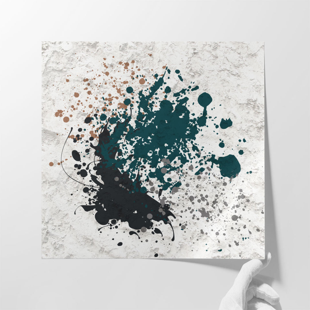 Splatter Square 1 - Canvas Print Wall Art
