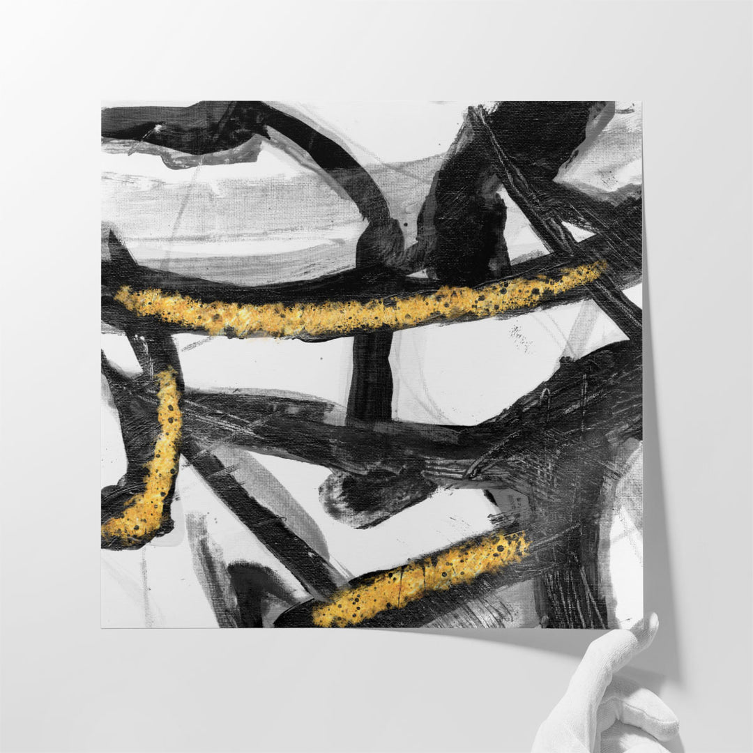 Minimalist abstract art with brush textures