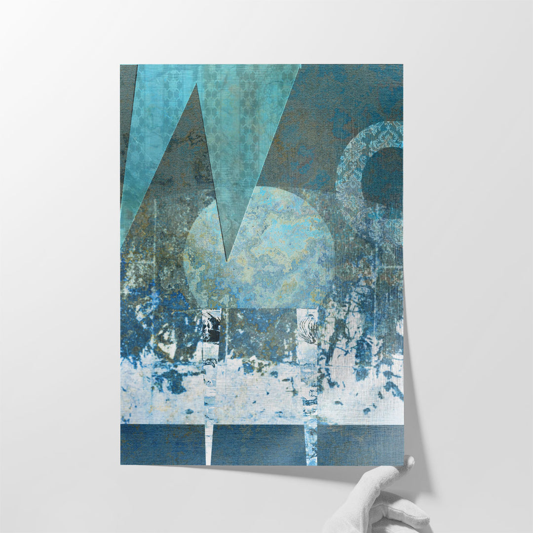 Bathroom artwork with abstract detail