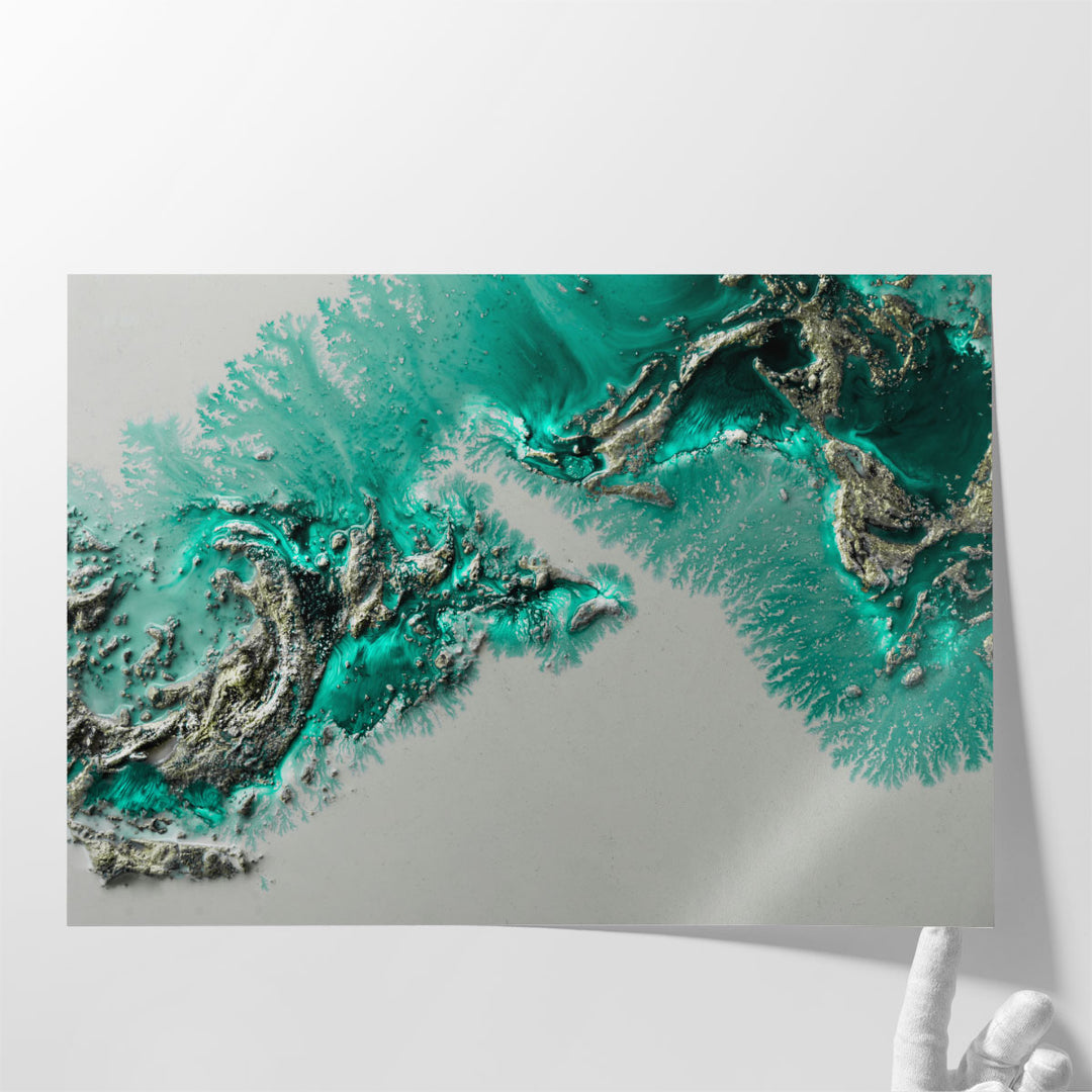 hallway wall decor serene blue pathway