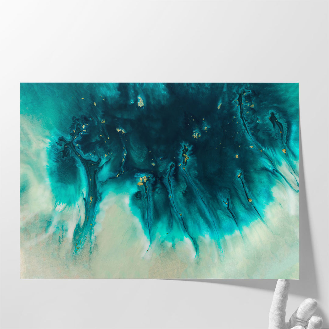 Aqua Echoes - Canvas Print Wall Art