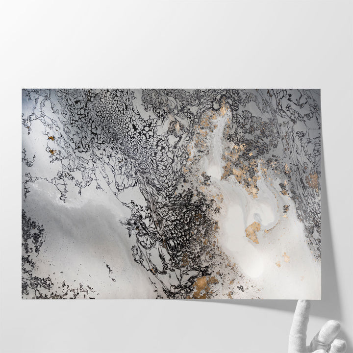 Hallway wall decor with abstract artwork