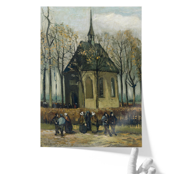 Congregation Leaving the Reformed Church in Nuenen, 1884 - Canvas Print Wall Art