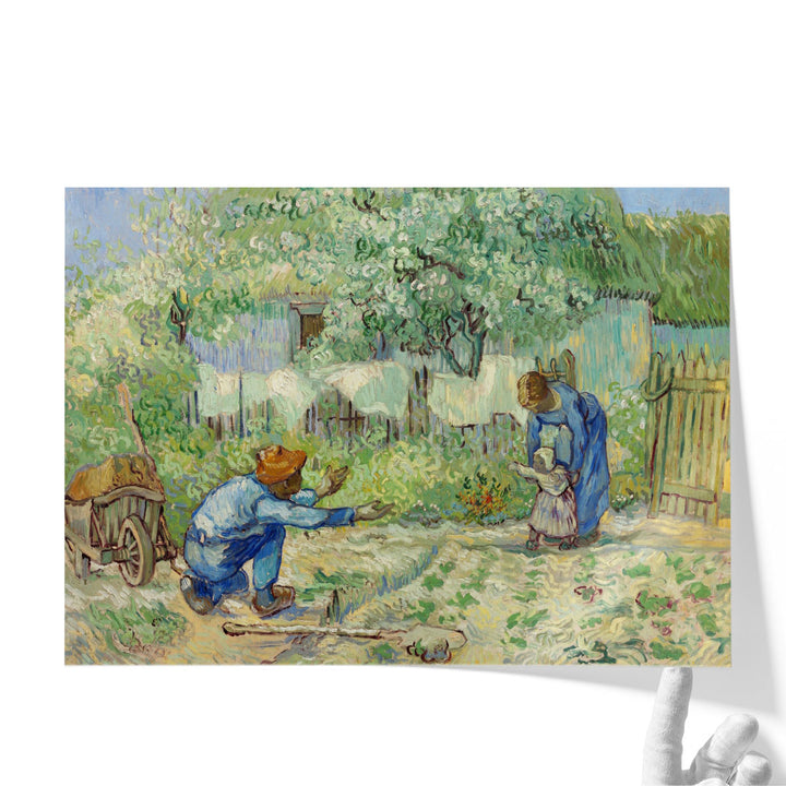 First Steps, after Millet, 1890 - Canvas Print Wall Art