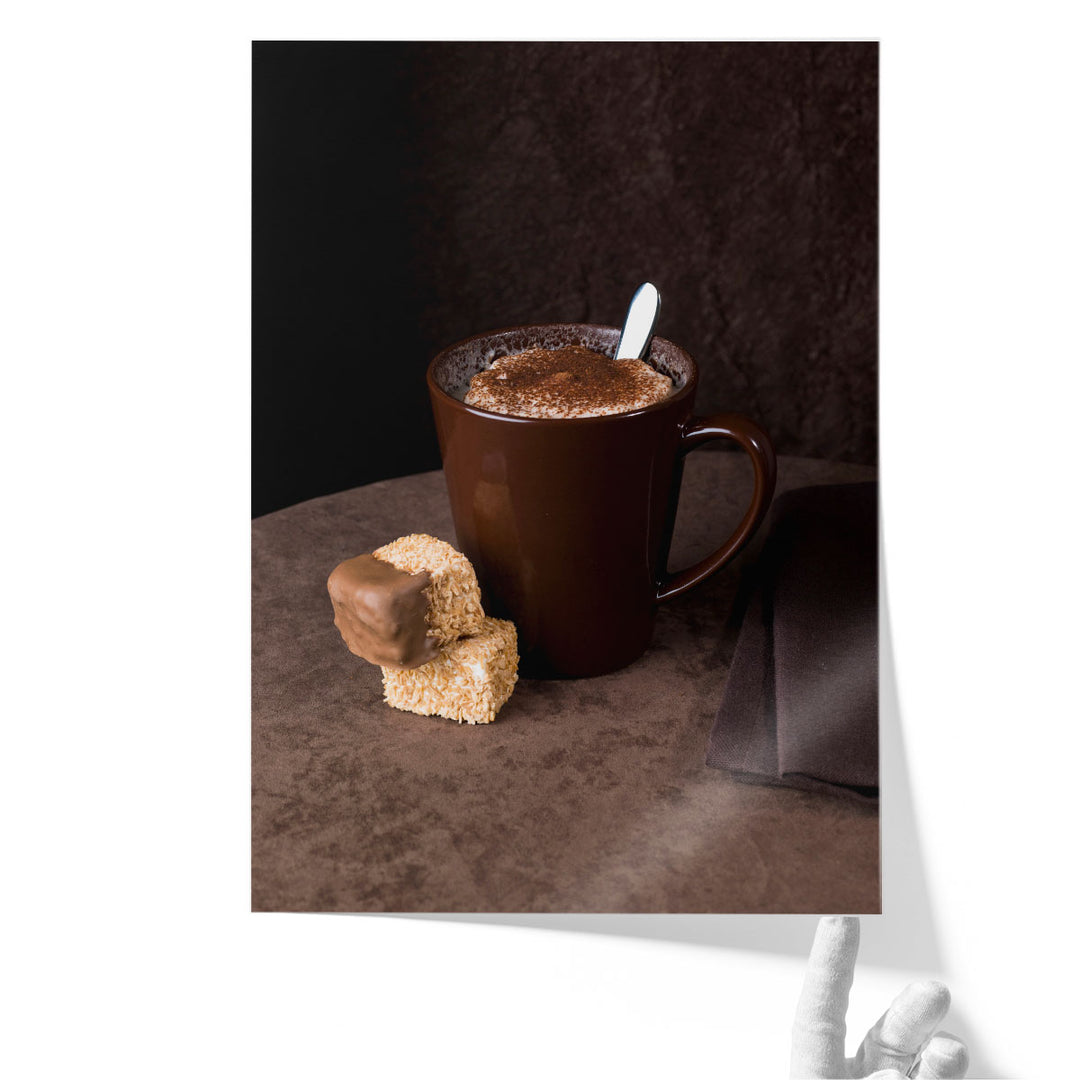 Kitchen artwork – latte swirl foam detail