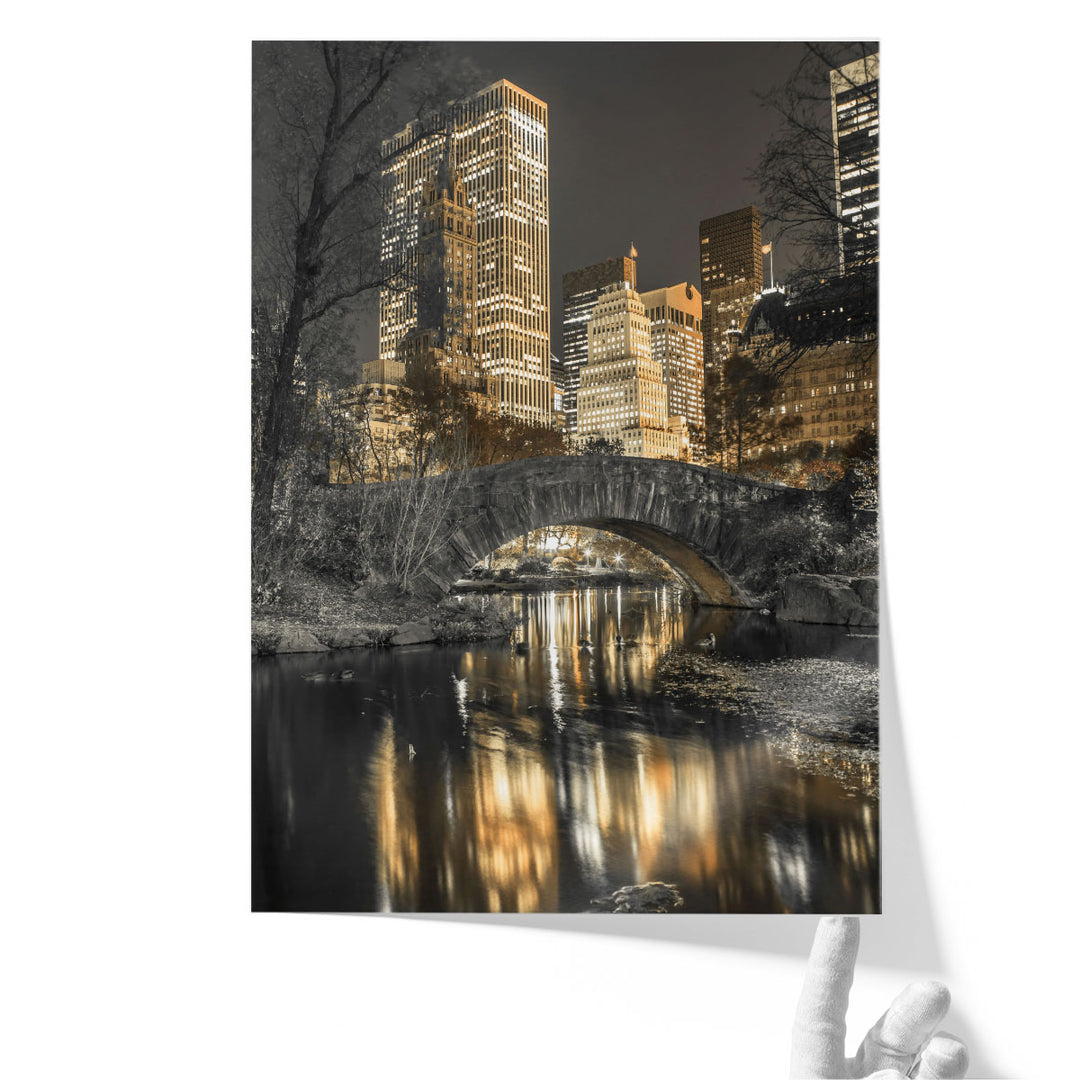 Evening View Of Central Park In New York City - Canvas Print Wall Art