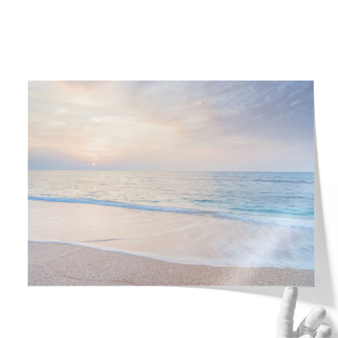 Calm Beach At Sunset - Canvas Print Wall Art