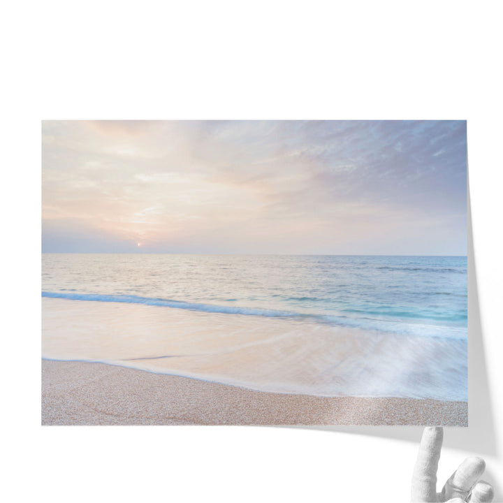 Calm Beach At Sunset - Canvas Print Wall Art