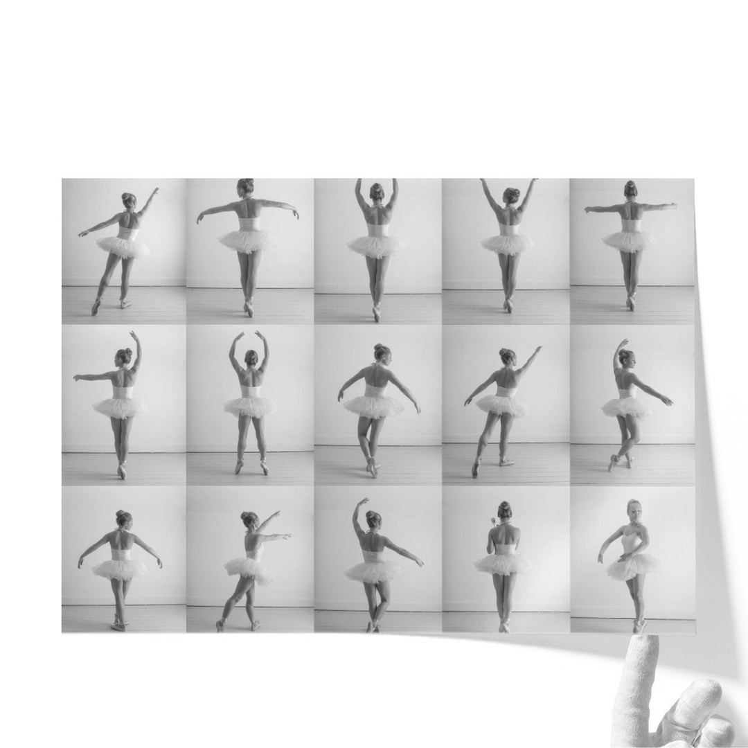 Collage Of Young Female Ballerina Neutral - Canvas Print Wall Art
