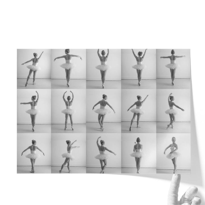 Collage Of Young Female Ballerina Neutral - Canvas Print Wall Art