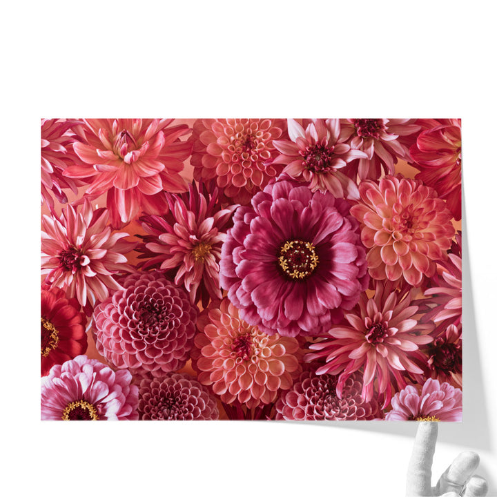 Full Frame Of Mixed Flowers 2 - Canvas Print Wall Art