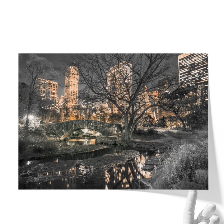 Evening View Of Central Park in New York City 2 - Canvas Print Wall Art