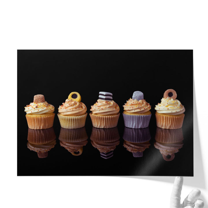 Photography Large Framed Wall Art cupcake scene
