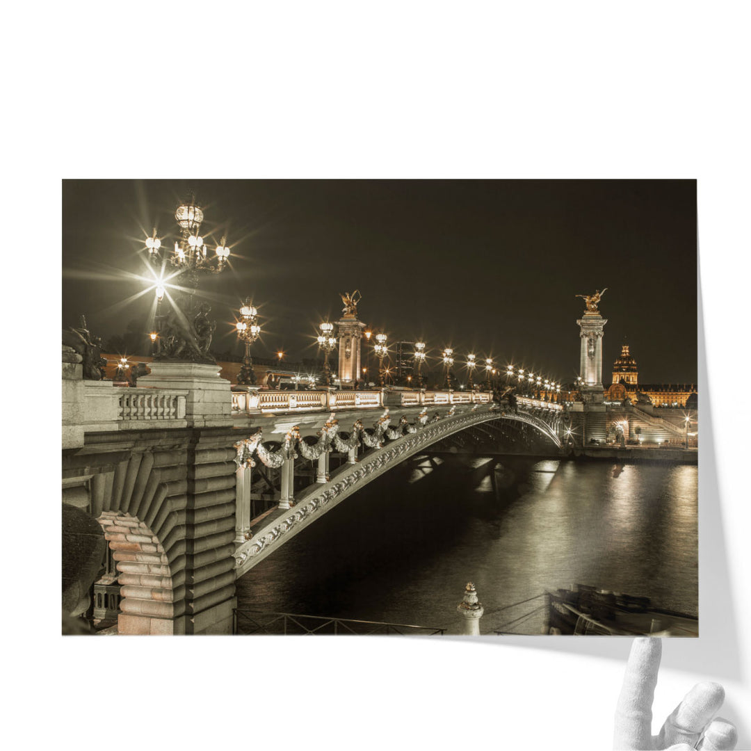 Pont Alexandre III Bridge Over River Seine, Paris - Canvas Print Wall Art