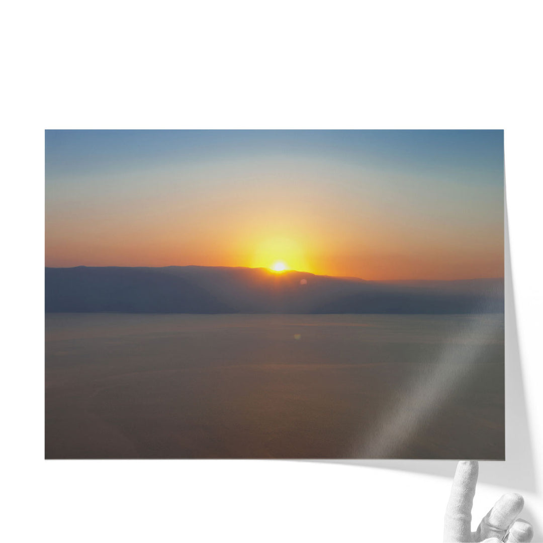 Yellow sunrise wall art for living room décor