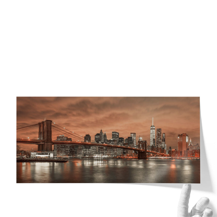 Brooklyn Bridge and Manhattan - Canvas Print Wall Art