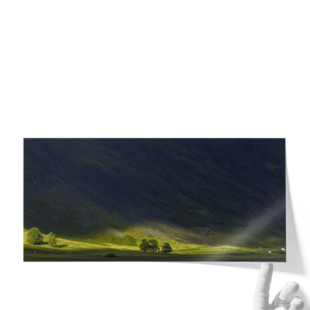 Green landscape canvas prints for living room décor