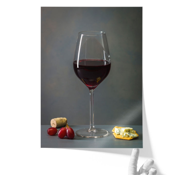 Red Wine Glass With Fruits I - Canvas Print Wall Art