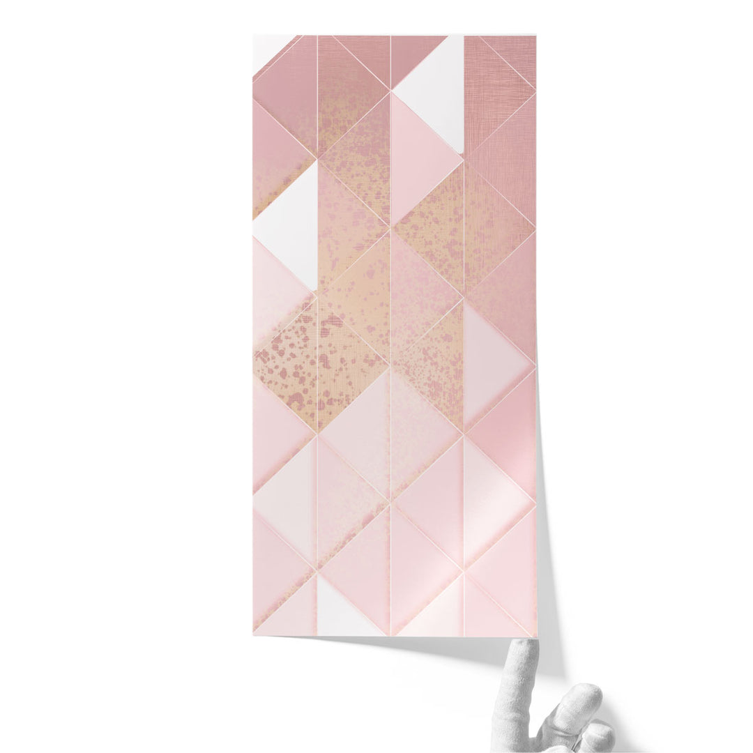 Triangle Blush Panel II - Canvas Print Wall Art