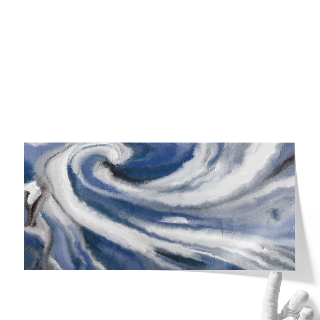 Indigo Swirl - Canvas Print Wall Art