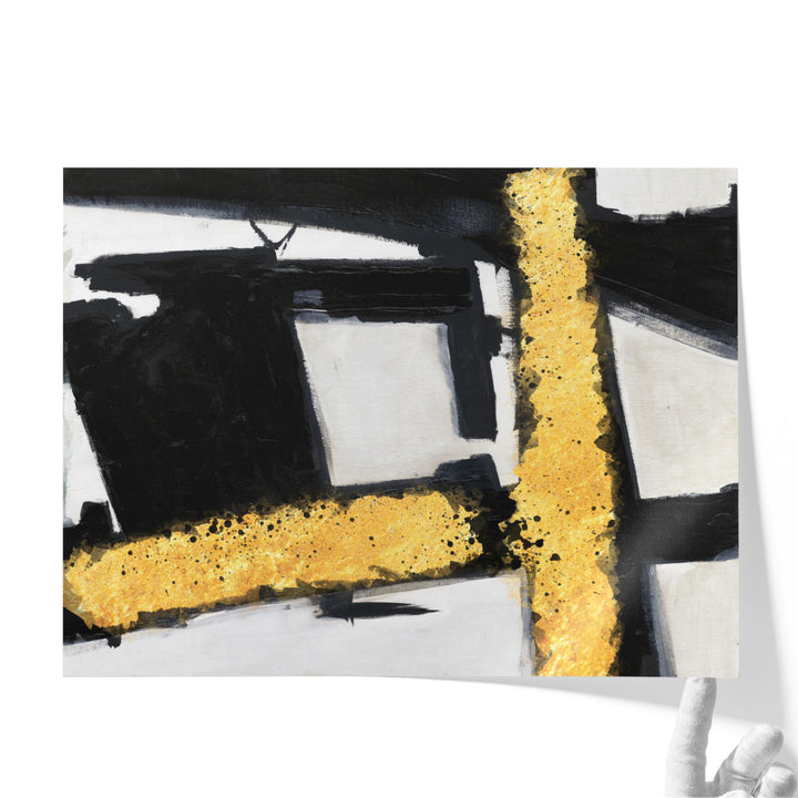 Divine Streaks 1 Black and White - Canvas Print Wall Art