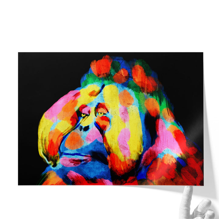 Monkey Color Burst 2 - Canvas Print Wall Art