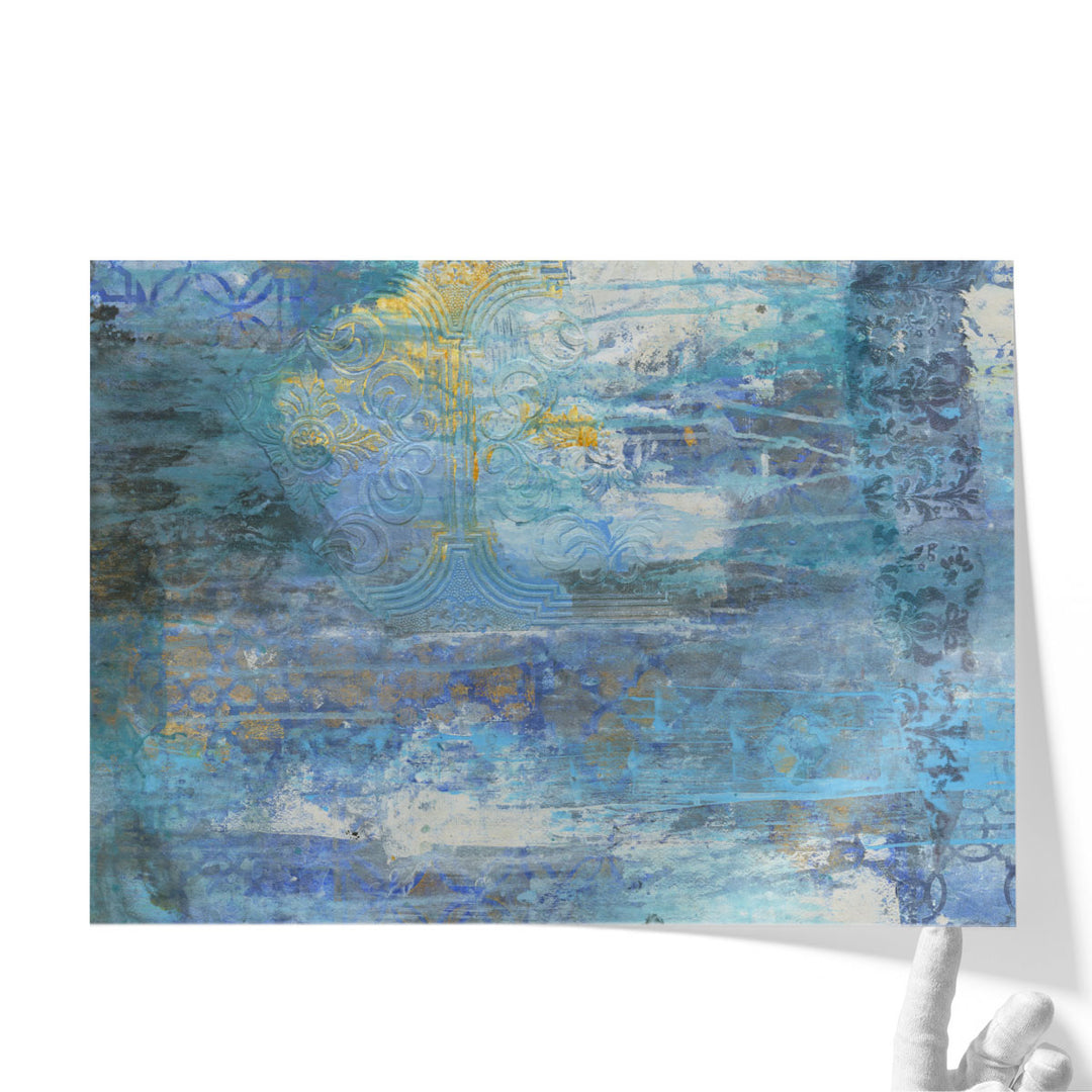 Sapphire Collision - Canvas Print Wall Art