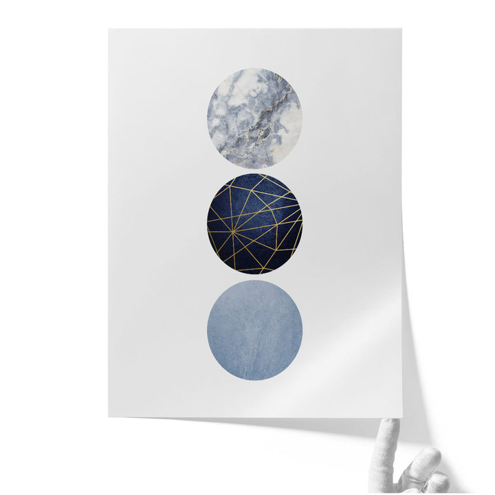 Navy Gold - Canvas Print Wall Art