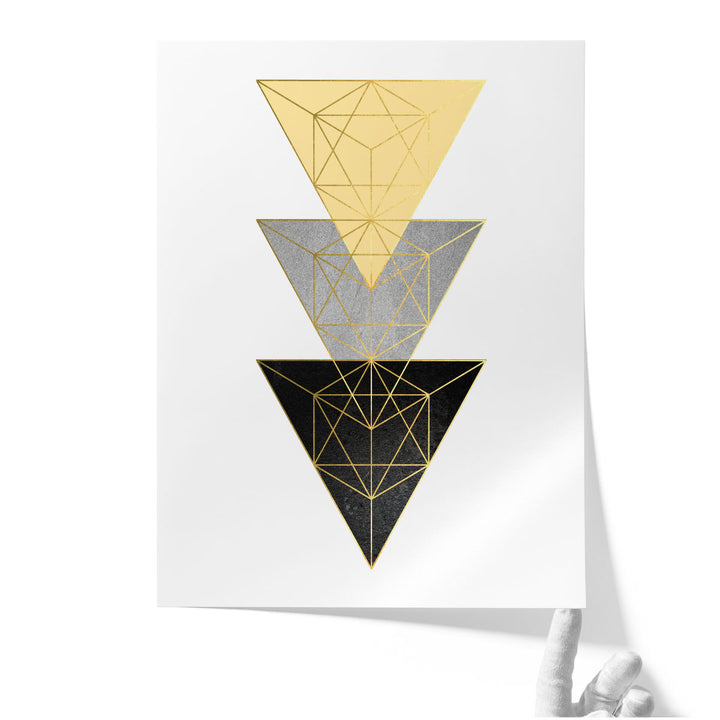 Yellow and Black Geo 3 - Canvas Print Wall Art