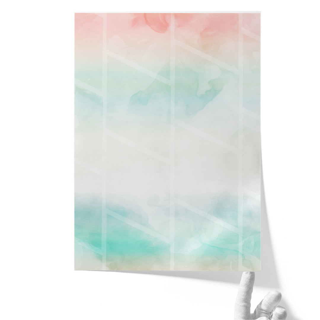 Cotton Candy Shapes - Canvas Print Wall Art