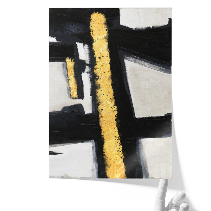 Divine Streaks 2 Black and White - Canvas Print Wall Art
