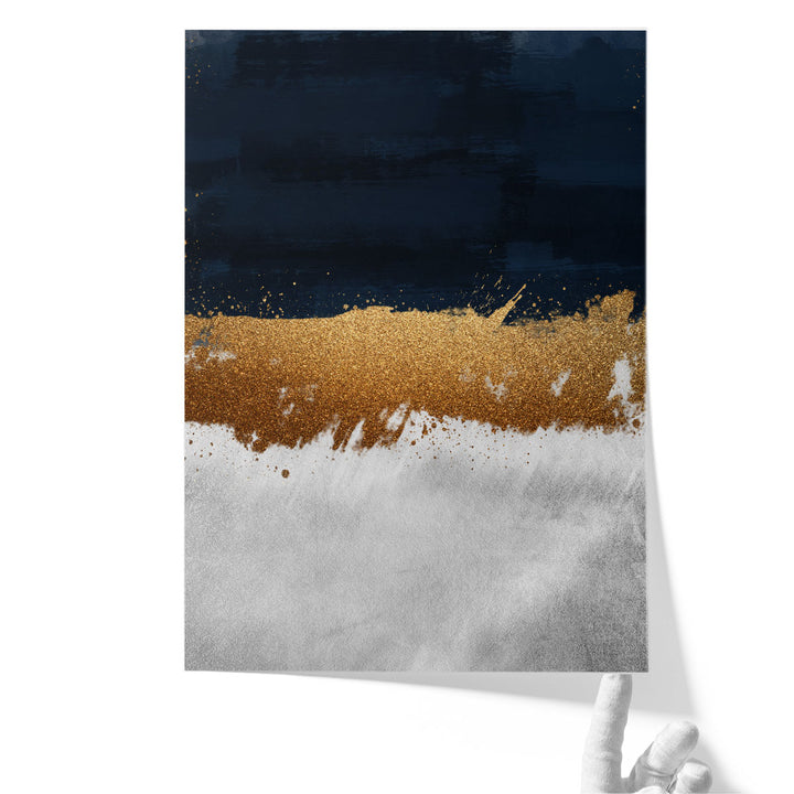 Glitzy Strike 1 Black and White - Canvas Print Wall Art