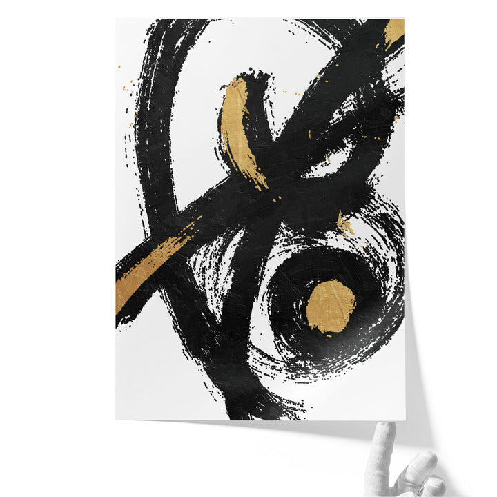 Jaidens Swirl Black and White - Canvas Print Wall Art