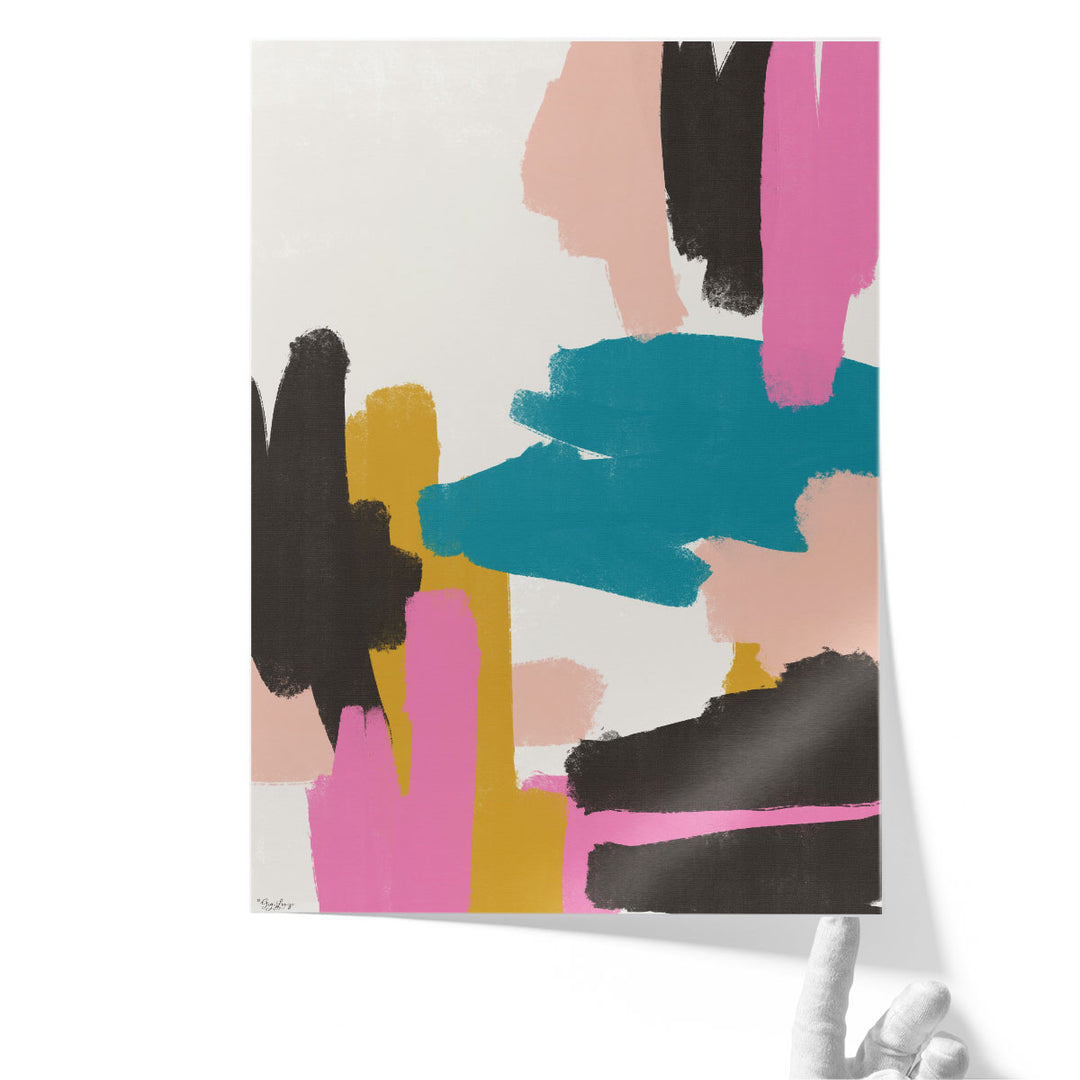 Pink Abstract 1 - Canvas Print Wall Art
