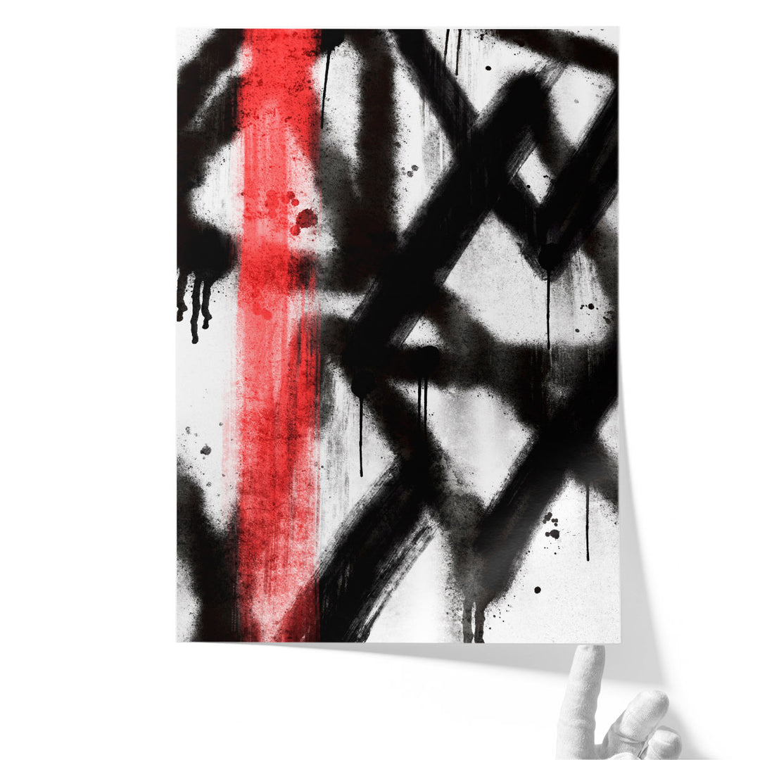 Urban Chaos 1 Black And White - Canvas Print Wall Art