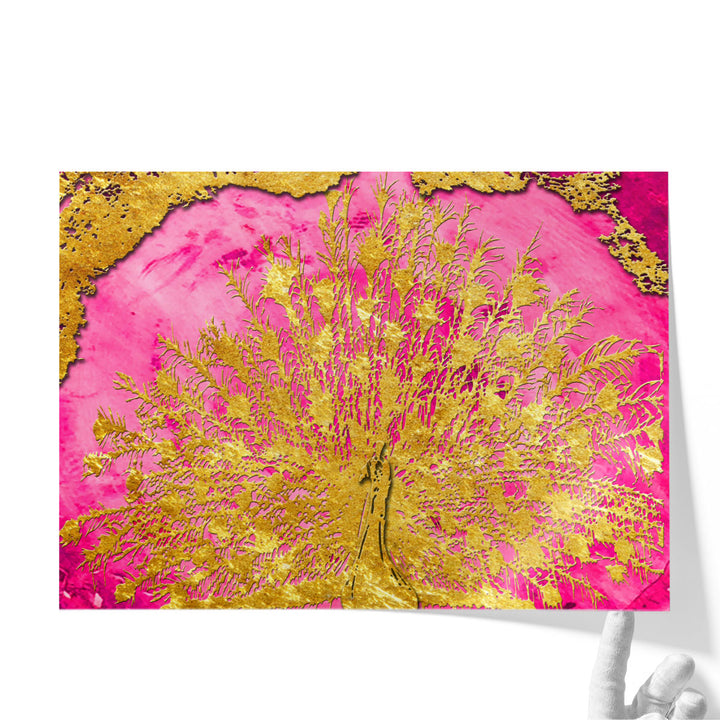 Mesmerizing Pink and Gold - Canvas Print Wall Art