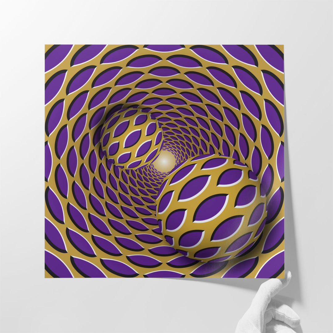 Psychedelic Abstract Art - Two Moving Balls - Canvas Print Wall Art