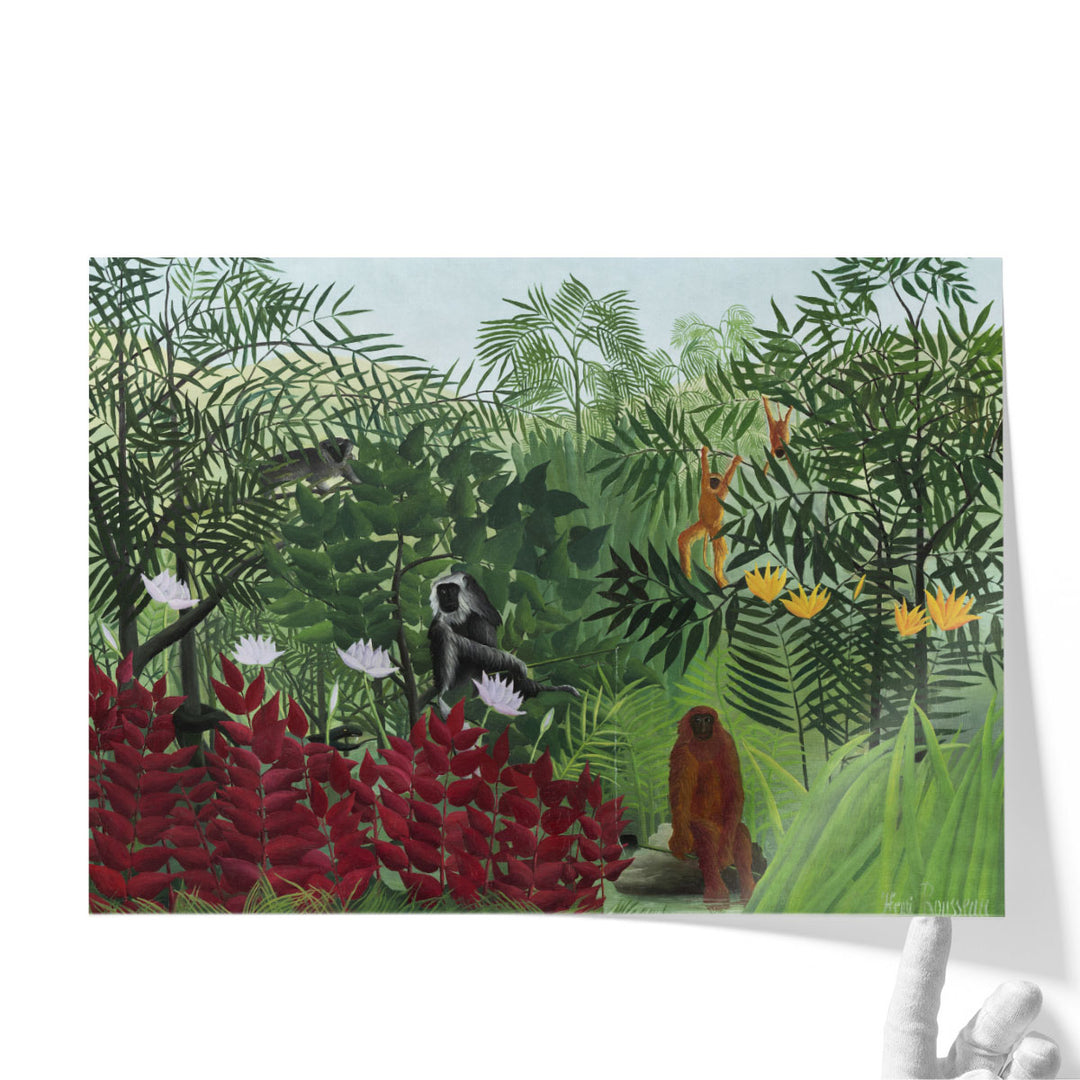 Tropical Forest With Monkeys, 1910 - Canvas Print Wall Art