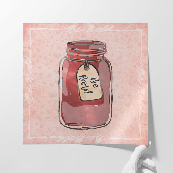 Large Kitchen Canvas Wall Art - jar label graphic